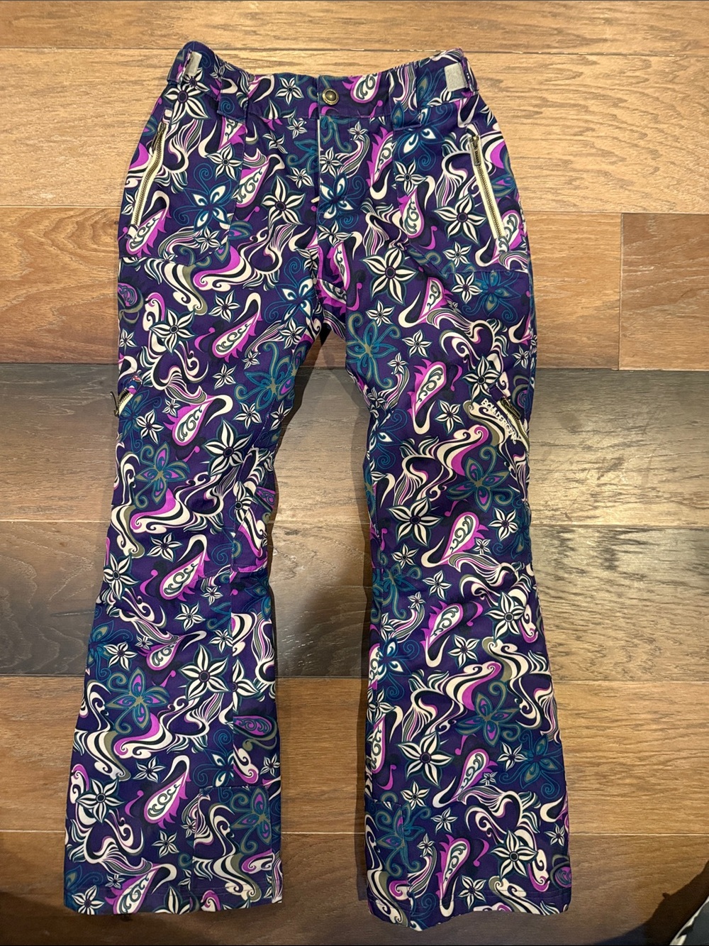 Women’s Purple / Pink Floral Snow / Ski / Snowboard Pants